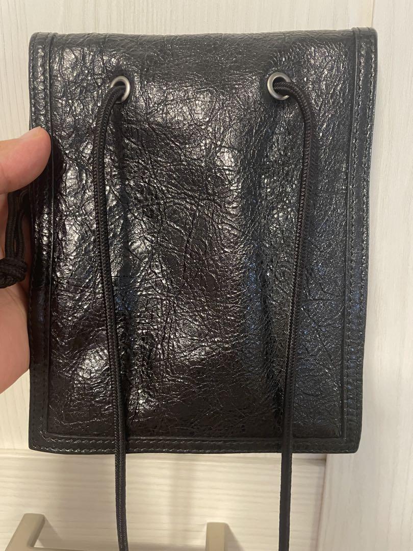 BALENCIAGA ブラックレザーショルダーバッグ