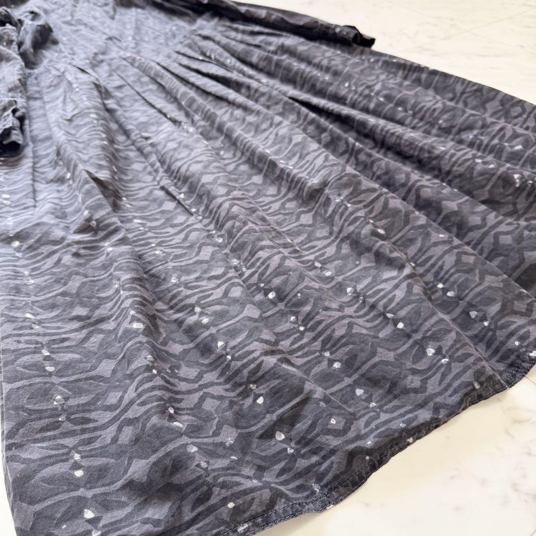 【美品】pas de calais パドカレ マキシワンピース ロング 長袖