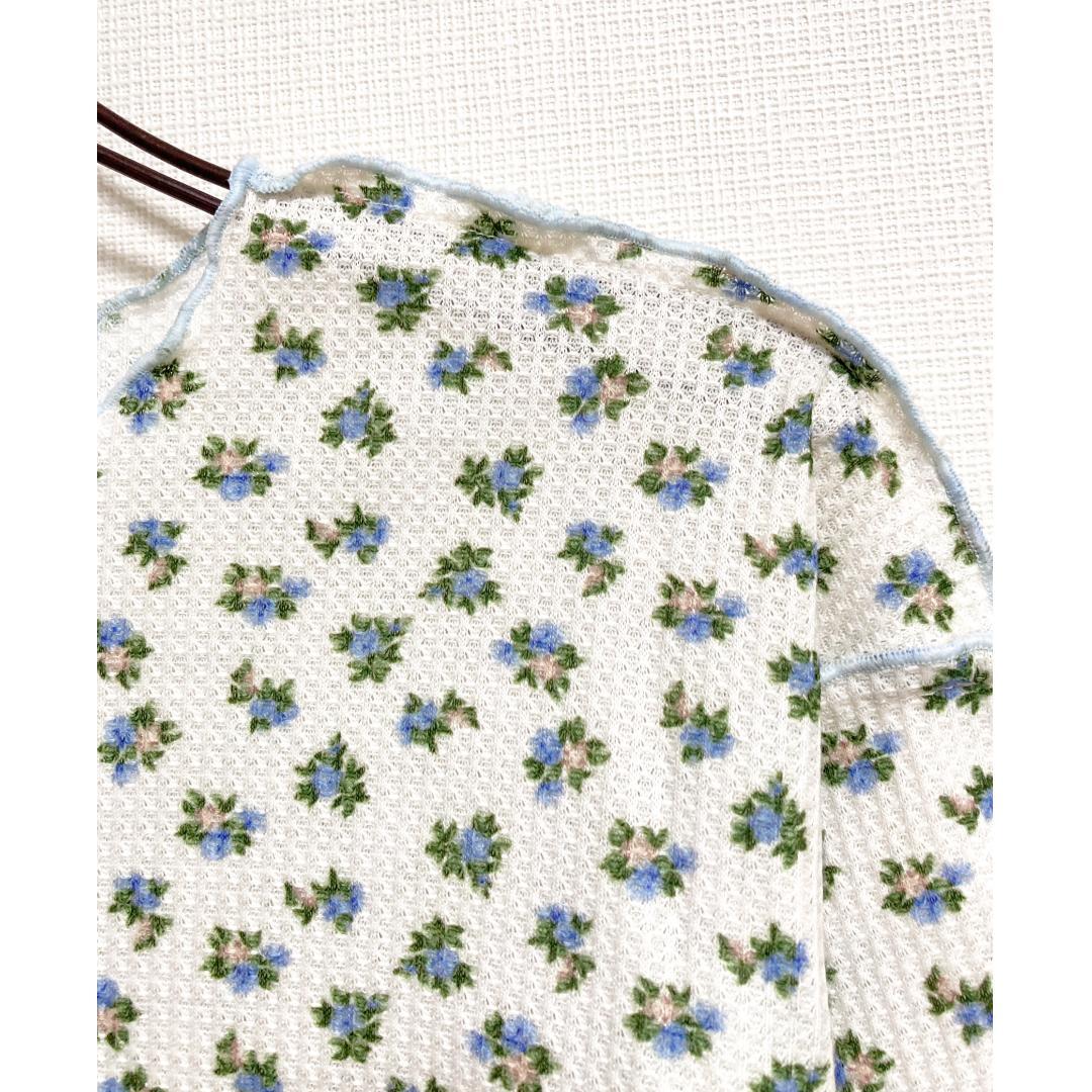 merry jenny 新品 ブルー カットアウト flowerサーマルtops