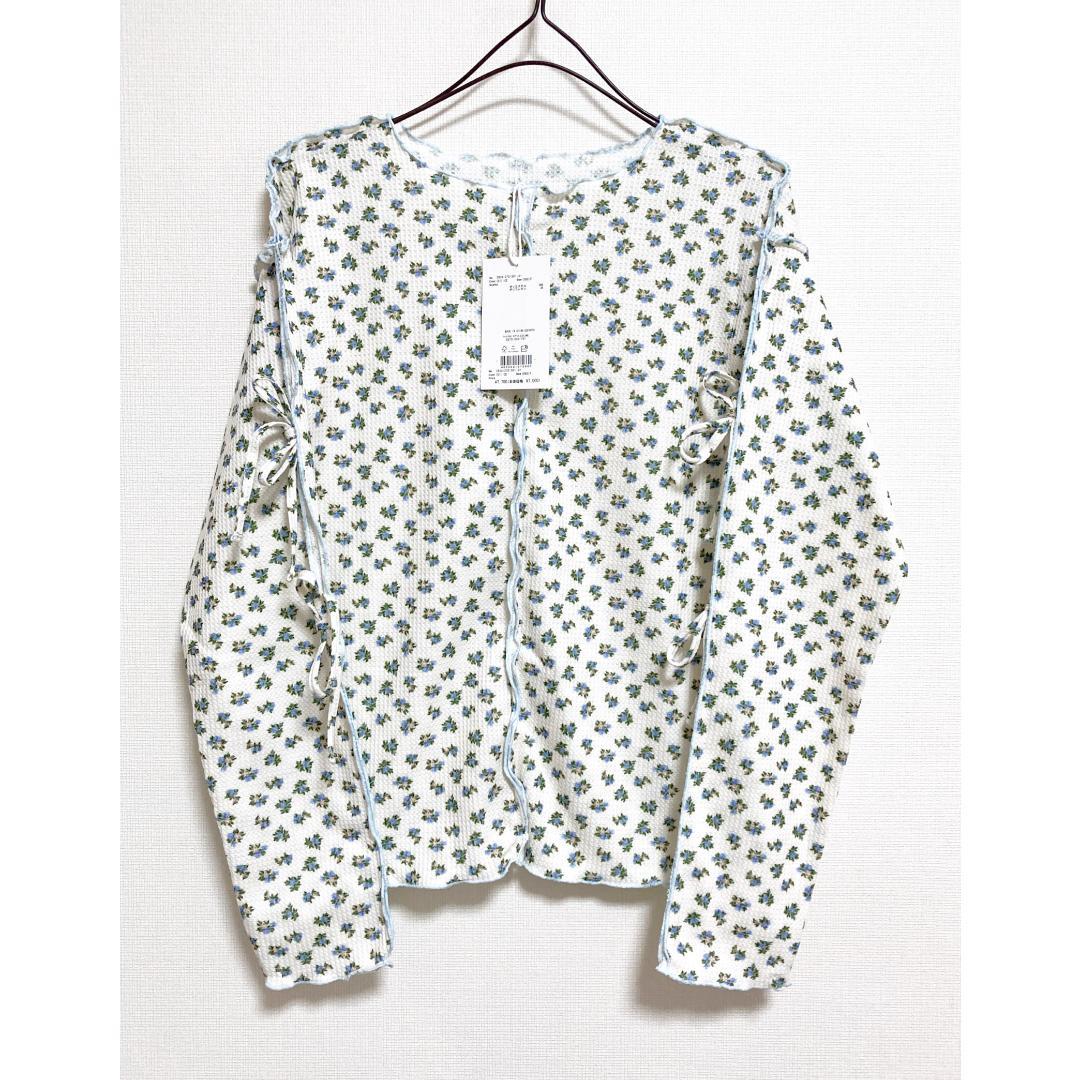 merry jenny 新品 ブルー カットアウト flowerサーマルtops