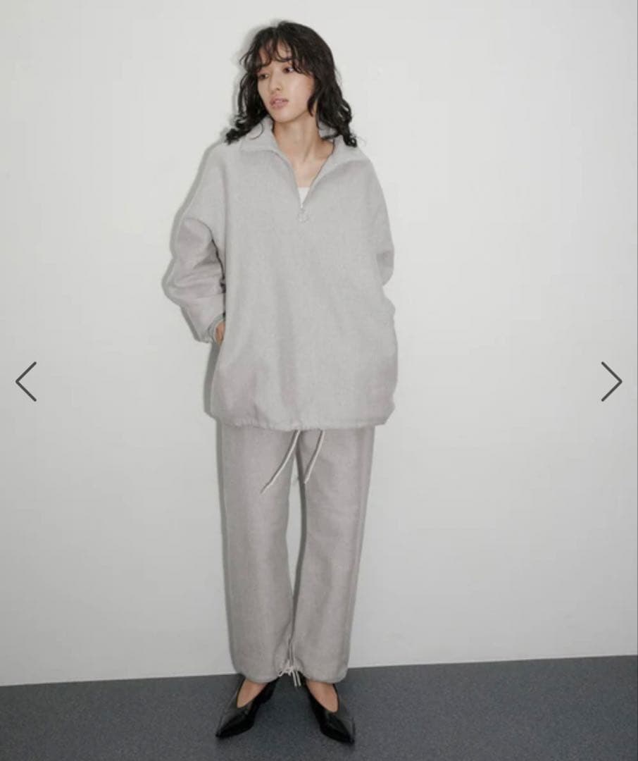 画像追加　PHEENY Athleticハーフジッププルオーバー スウェット