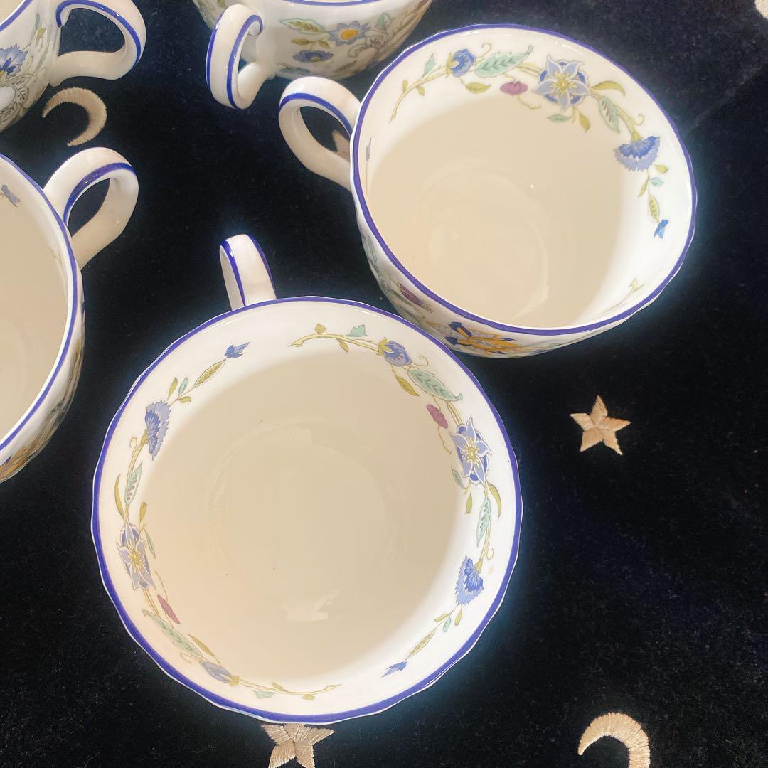 MINTON ミントン ハドンホール ブルーカップ＆ソーサー 5客セット