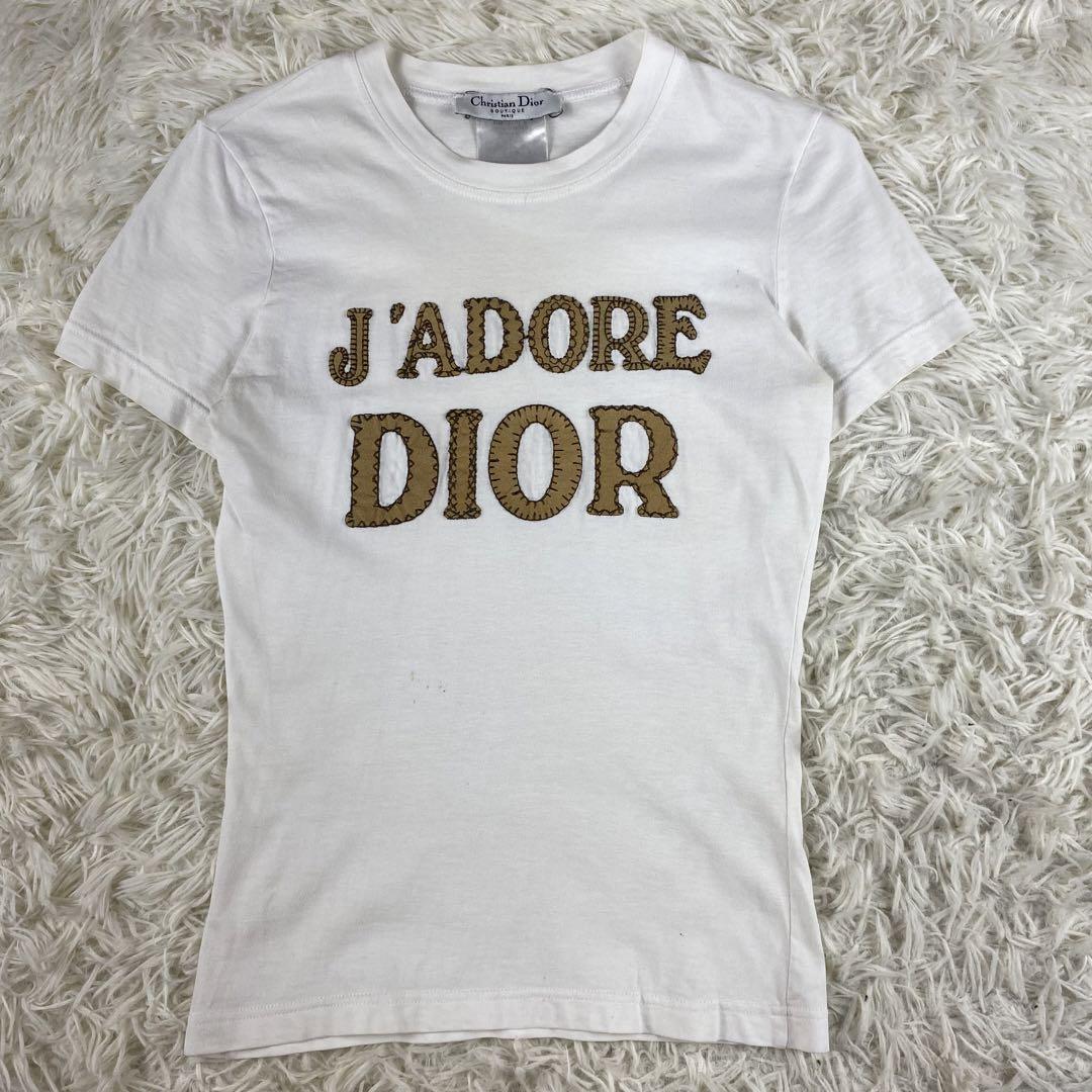 美品vintage ディオール ガリアーノ期 刺繍ロゴ tシャツ 半袖