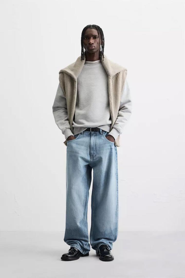 ZARA ザラ グラデーションバギーフィットジーンズ EU38 JP30