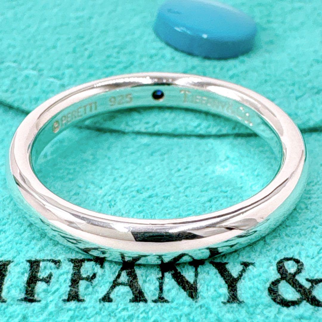 極美品 ティファニー スタッキングバンド ダイヤ リング 9号 シルバー925 TIFFANY&Co.】ティファニー スタッキング バンドリング リング