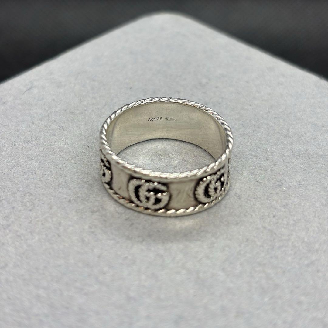 即決 GUCCI グッチ ダブルG 925 シルバー リング 指輪 20