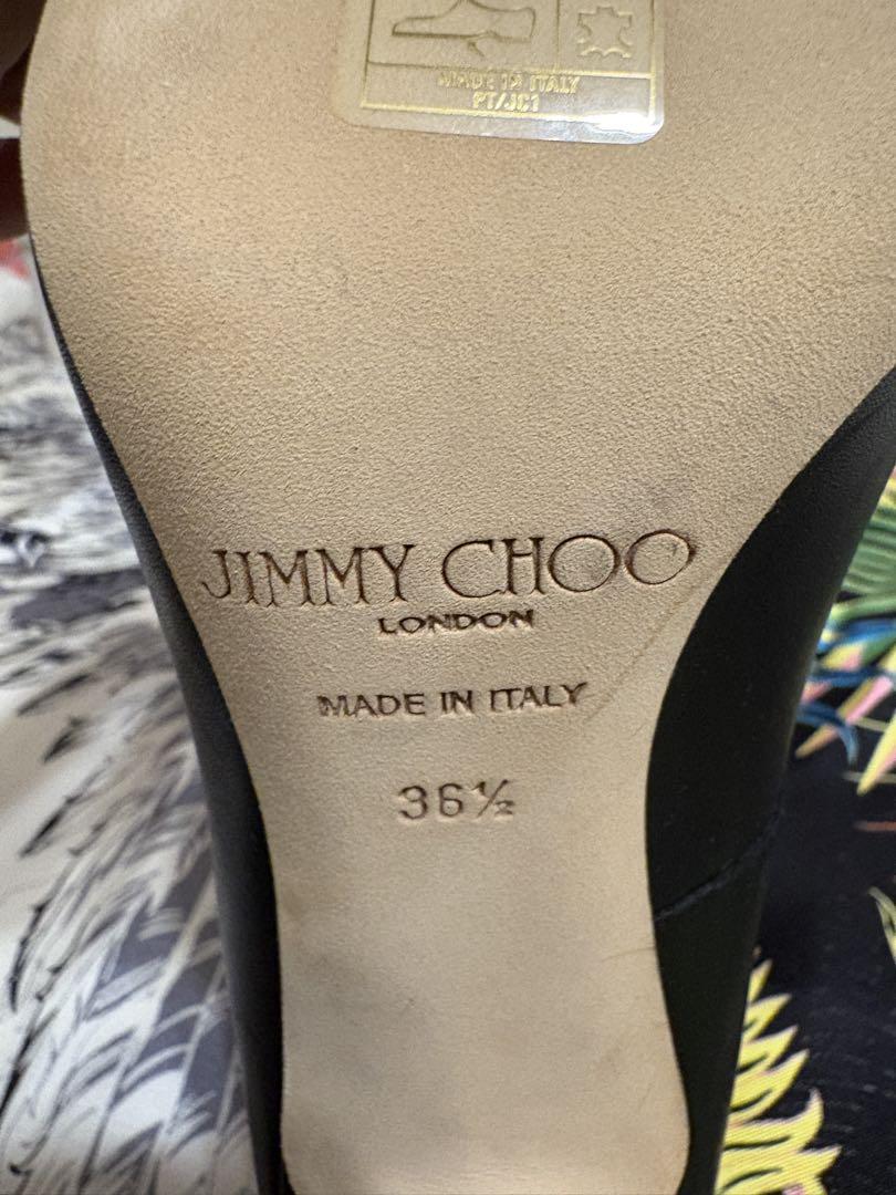 JIMMY CHOO ブラック カットアウト ブーティ