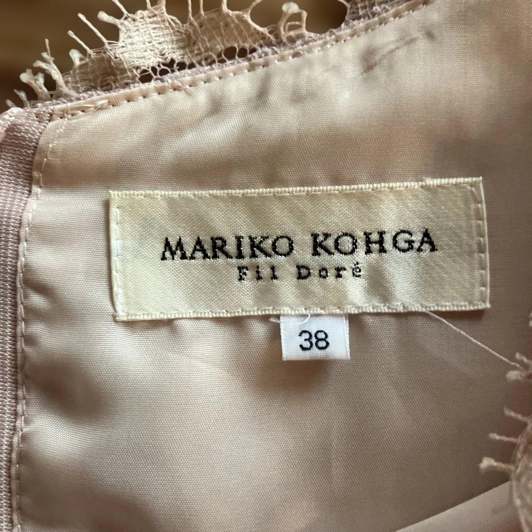 美品　東京ソワール　日本製　MARIKO KOHGA ベージュピンク　38