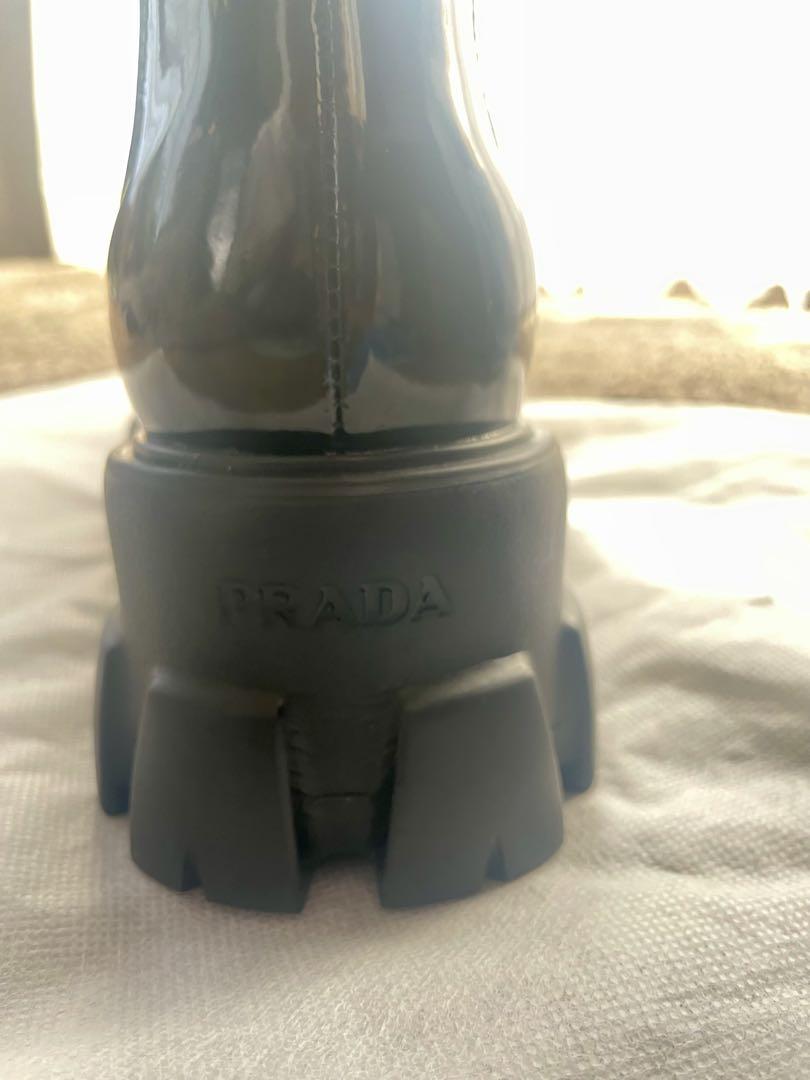PRADA ブラック サイドゴアブーツ 厚底