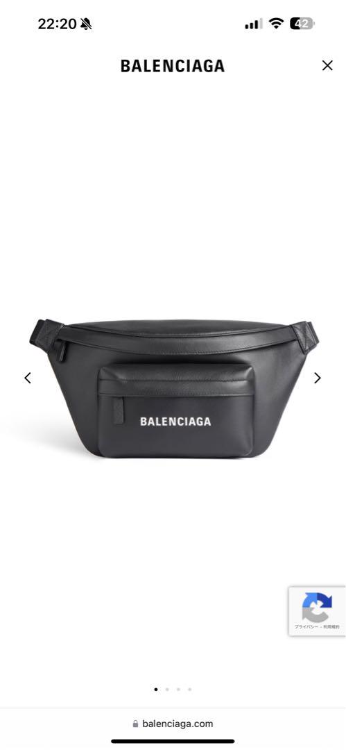 BALENCIAGA ブラック レザー ショルダーバッグ工場 直営 店