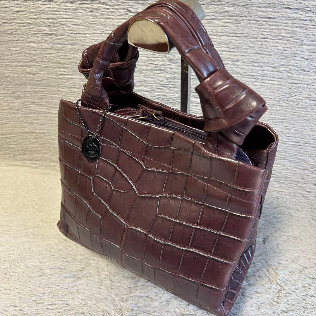 JRA認定 クロコダイル CROCODILE ハンドバッグ レザーバッグ JRA認定 クロコダイル CROCODILE ハンドバッグ レザーバッグ