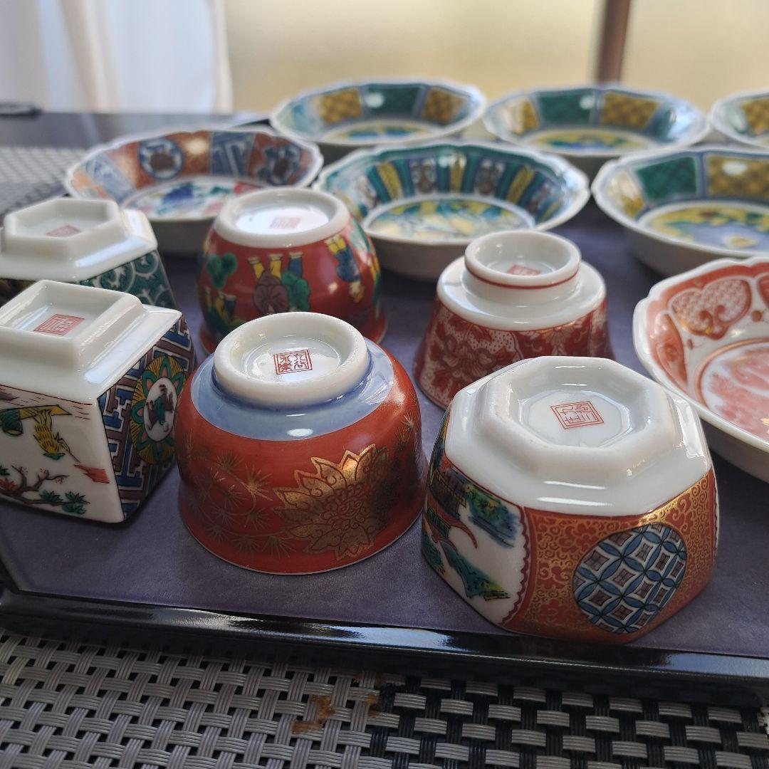 レビュー高評価商品 九谷焼 小皿9枚 お猪口6 食器