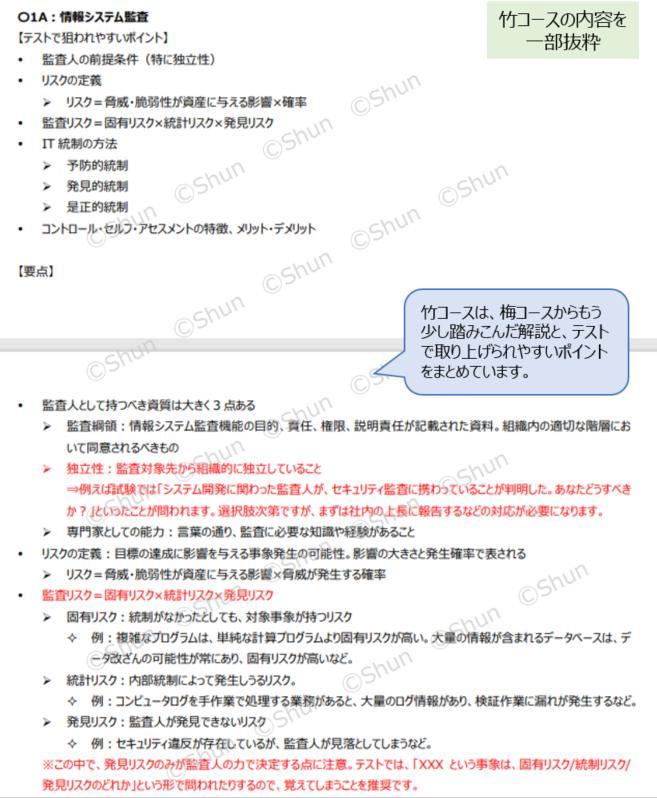 【竹コース】CISA 公認情報システム監査人 学習ノート 虎の巻 対策 教材 梅コース】CISA 公認情報システム監査人 学習ノート 虎の巻 対策
