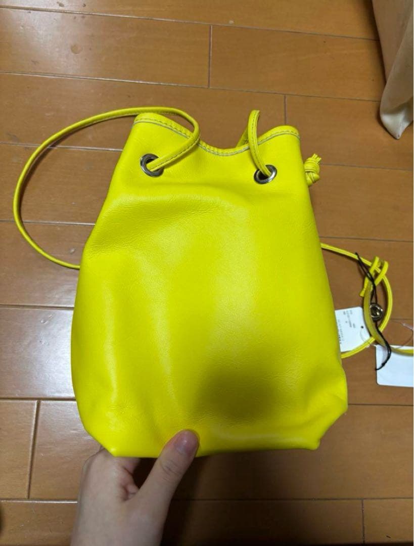 マルコマージ　イエロー 巾着型ショルダーバッグ 未使用タグ付き