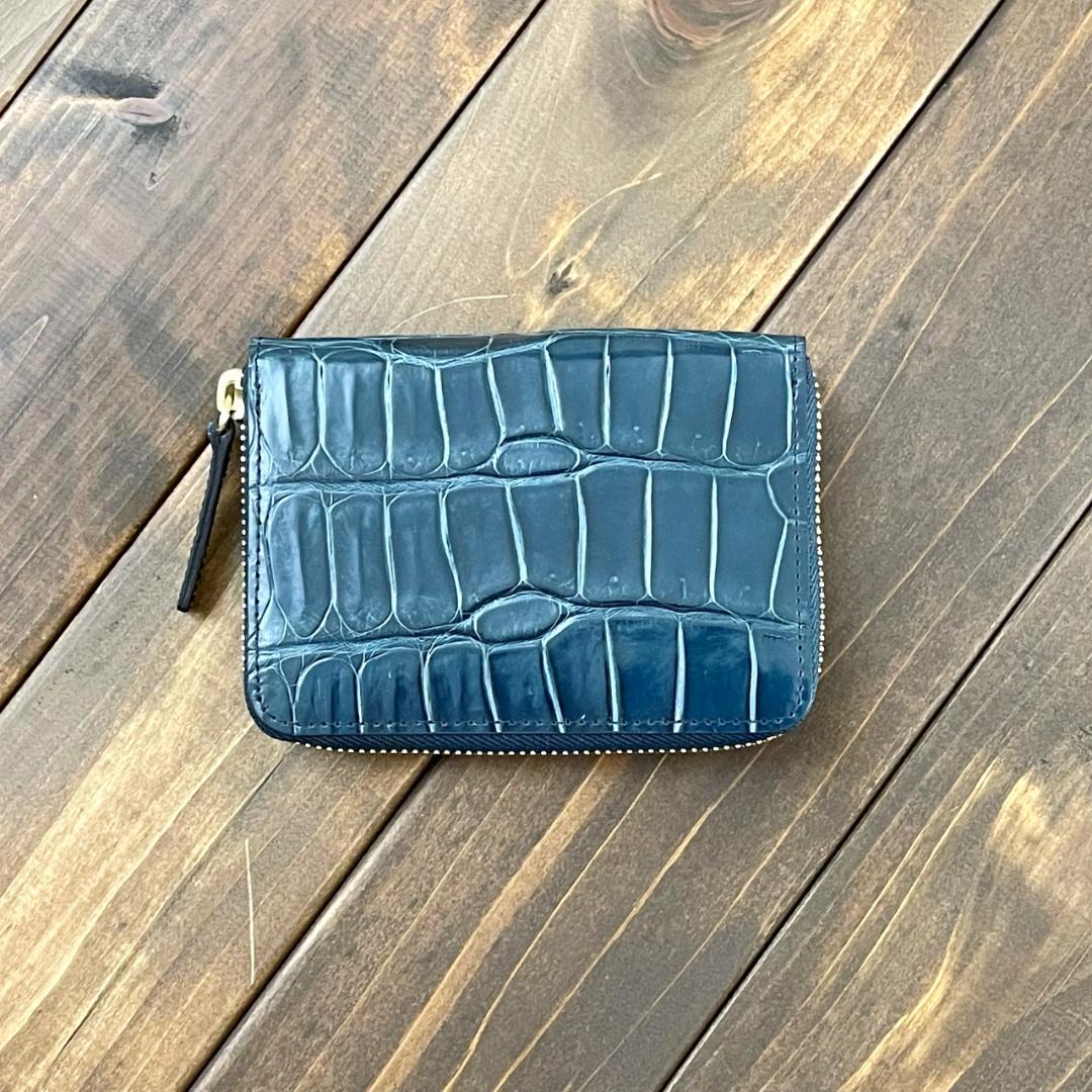 在庫人気 シャイニング クロコダイル ブルー カナール 財布 ポロサス ミドル sf9X1-m21896088191 爆買いSALE