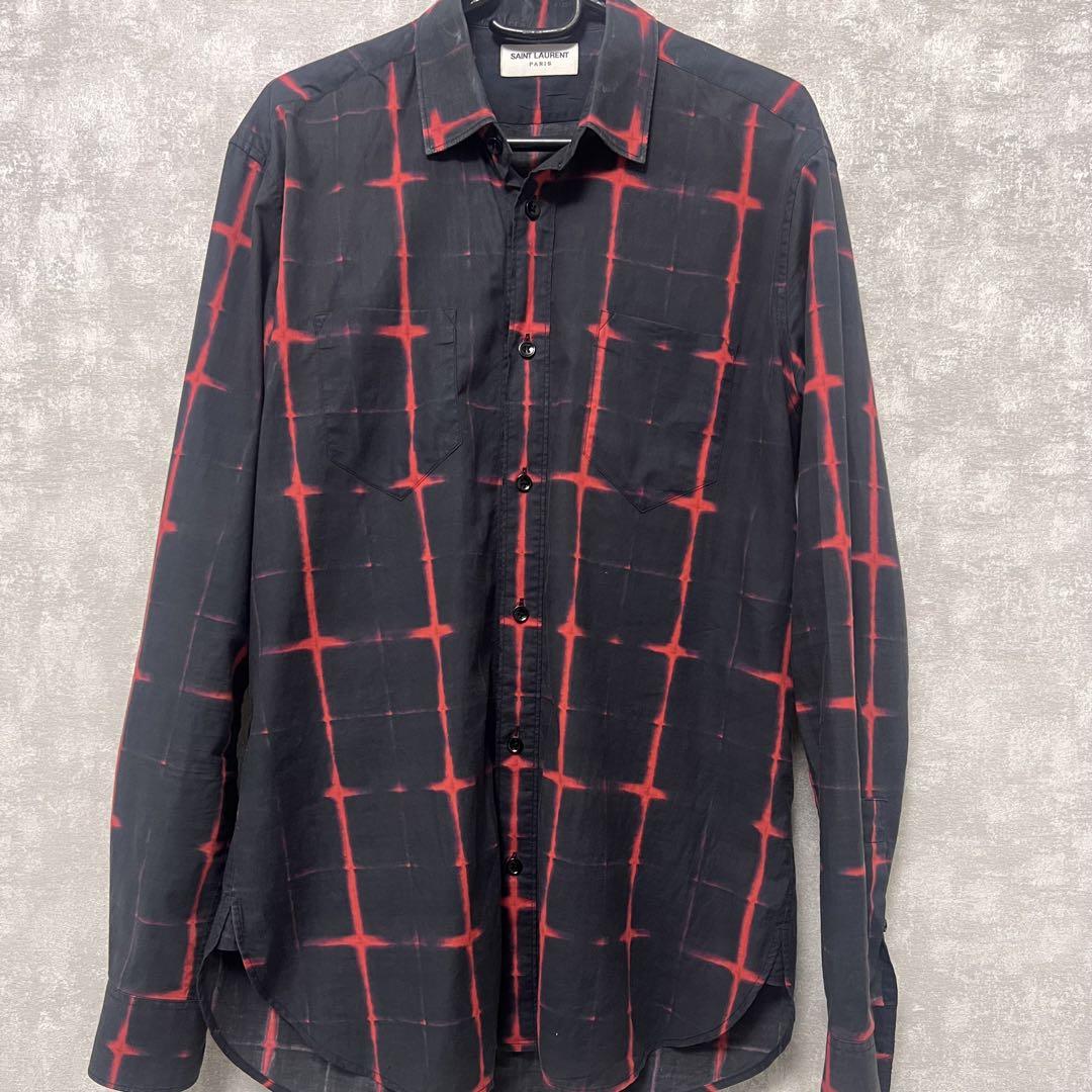 SAINT LAURENT チェックシャツ 37.5