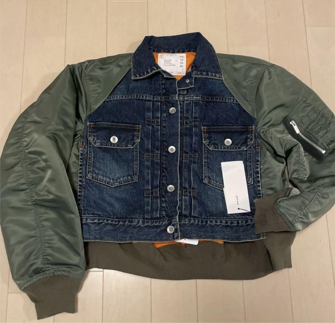 sacai 22AW 】ナイロン×デニム Mix ジャケット-