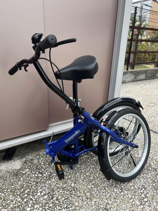 【 NUNU】折り畳み自転車 青色