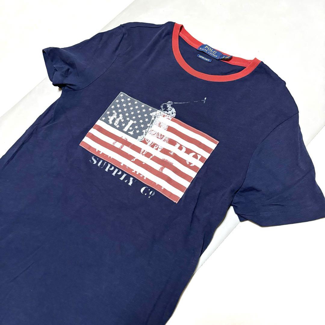 THE NORTH FACE 黒 Tシャツ Mサイズ アメリカ国旗デザイン
