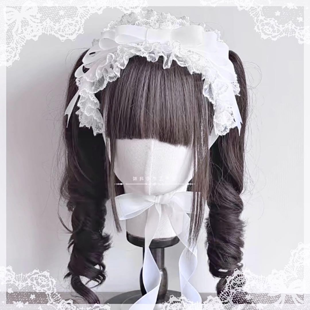 ♡ Princess tulle ribbon フリルヘッドドレス black♡ ♡ Princess tulle ribbon フリルヘッドドレス black