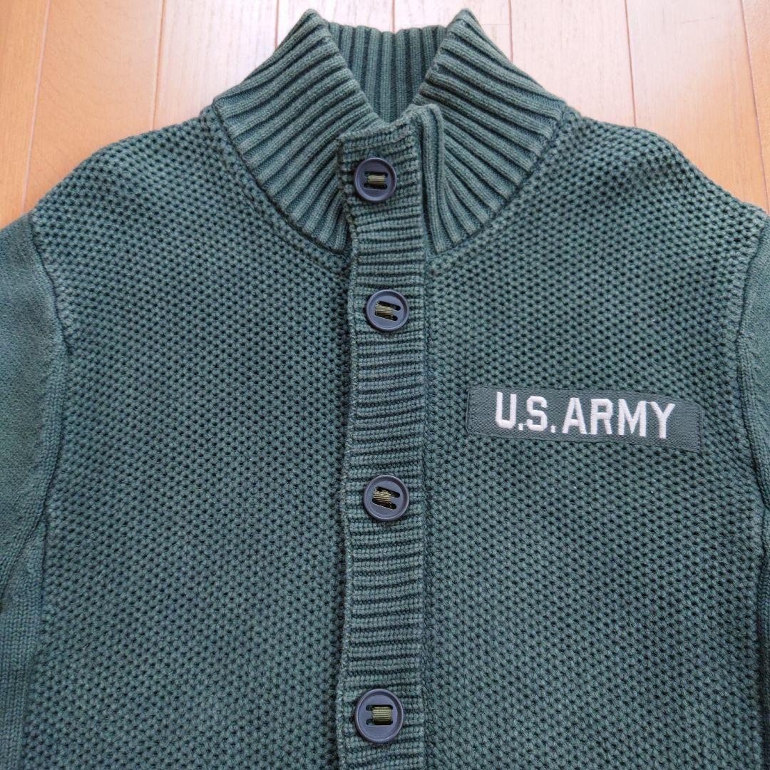 AVIREX S.ARMY アビレックス刺繍 ニットカーディガン/ジャケット