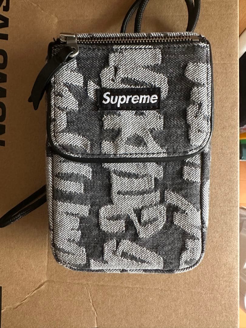Supreme Fat Tip デニムネックポーチ22ss ショルダーバッグ