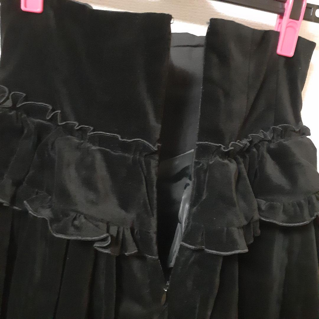 BLACKPEACENOW ベロアフリルスカート