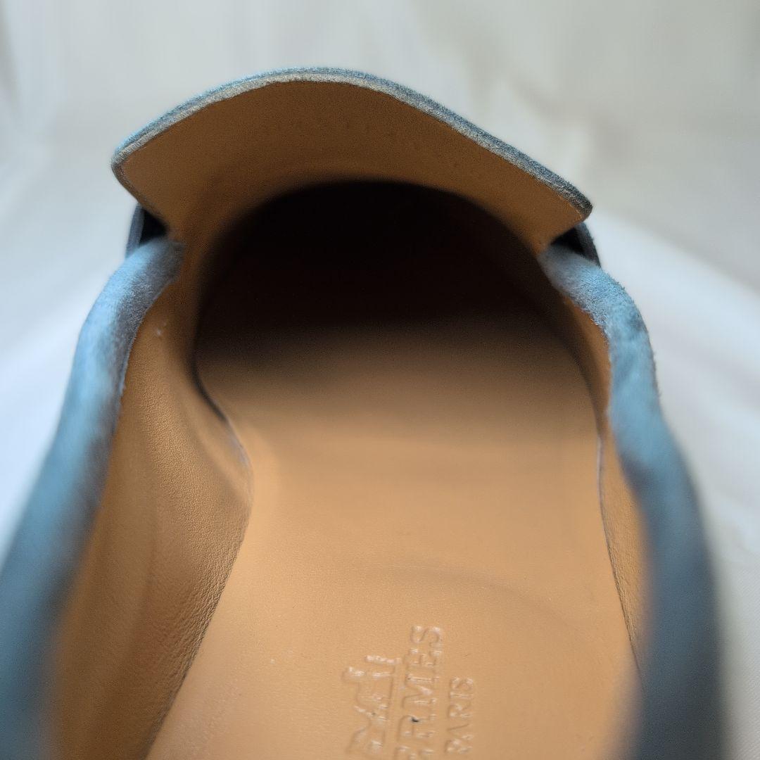 I*T様 【美品】HERMES エルメス モカシン パリ ブルー サイズ40　2