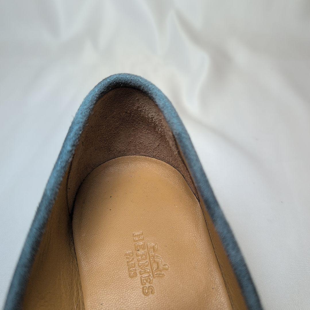 I*T様 【美品】HERMES エルメス モカシン パリ ブルー サイズ40　2