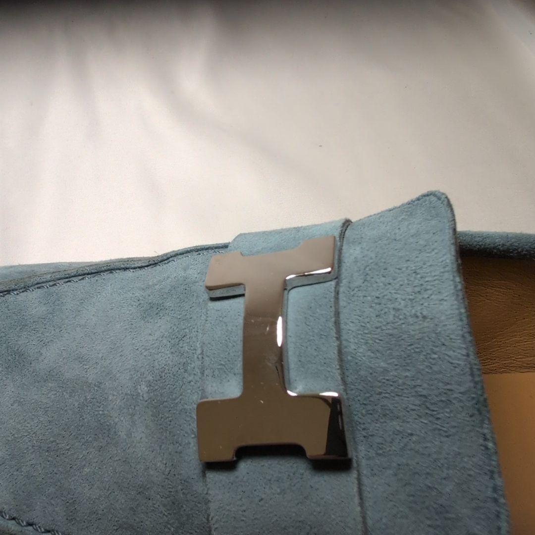 I*T様 【美品】HERMES エルメス モカシン パリ ブルー サイズ40　2