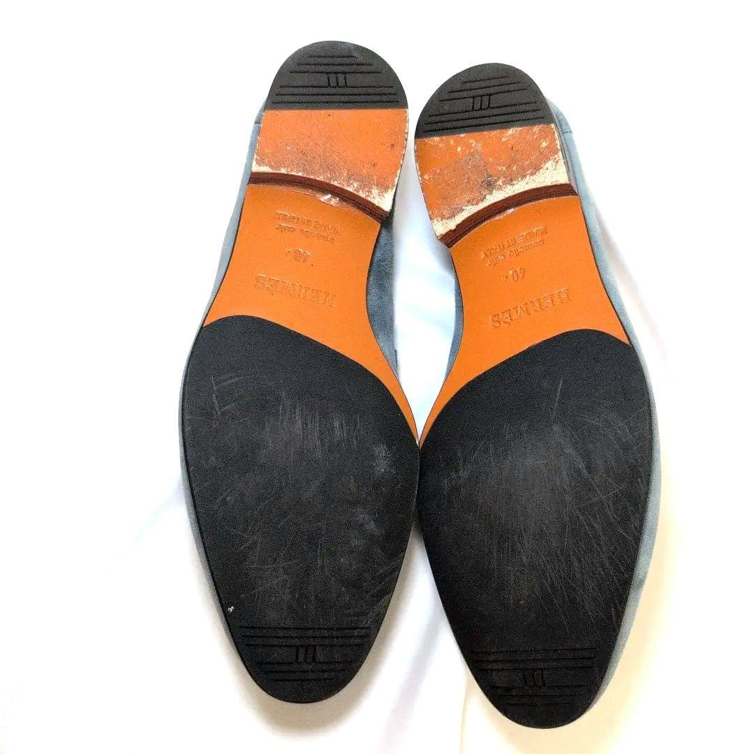 I*T様 【美品】HERMES エルメス モカシン パリ ブルー サイズ40　2
