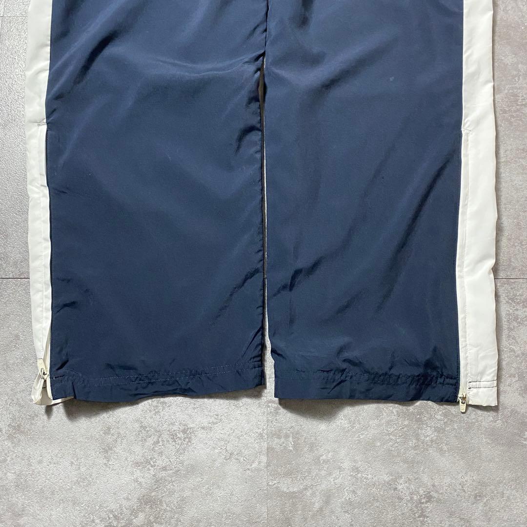 00's adidas　刺繍パフォーマンスロゴ　サイドライン　トラックパンツ