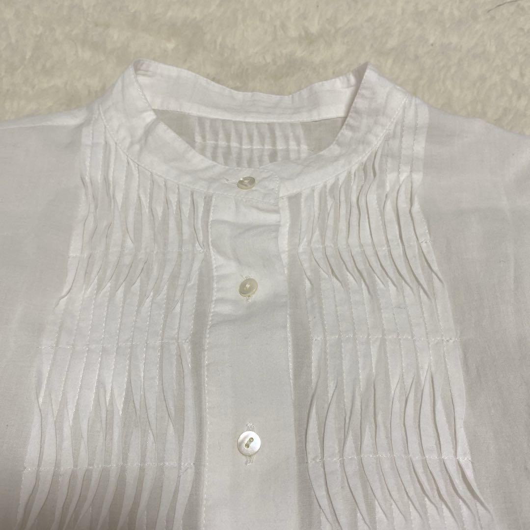 美品】LOISIR ロワズィール グランジローンピンタックブラウス