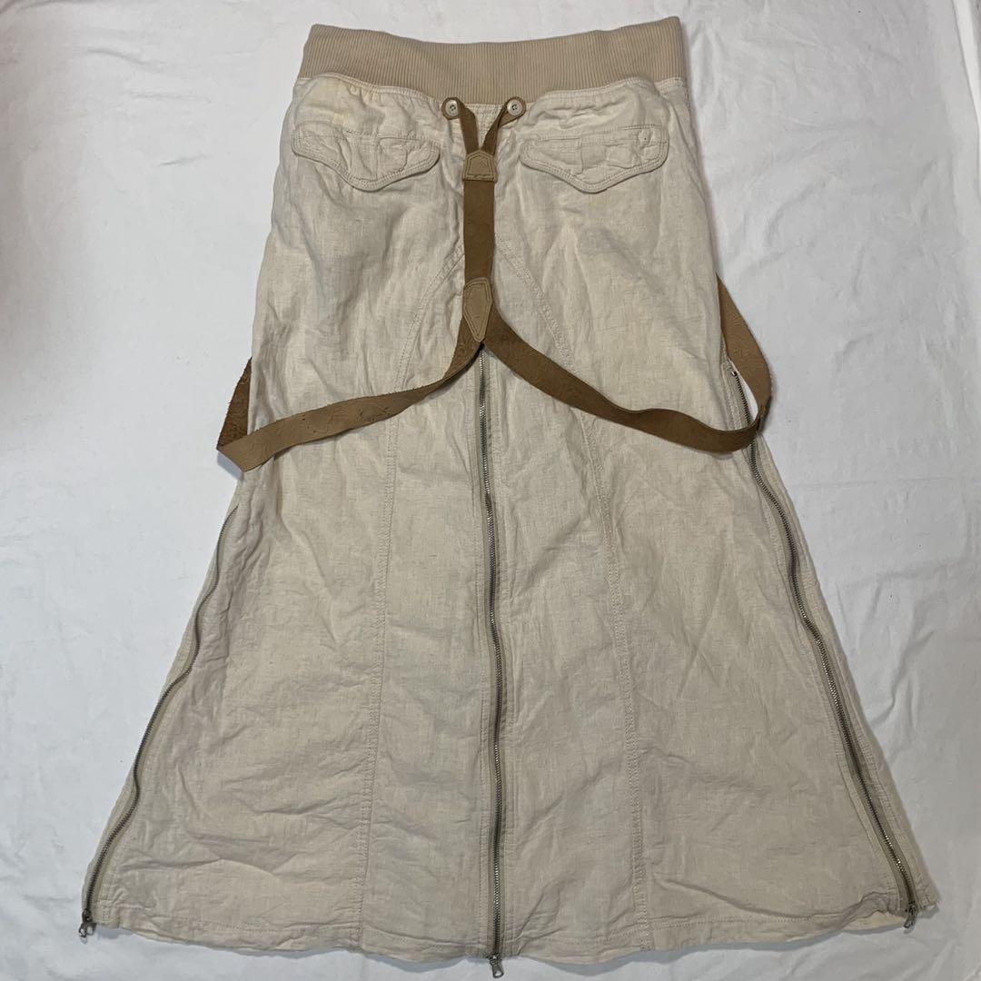 スカート goa linen zip gimmick design long skirt