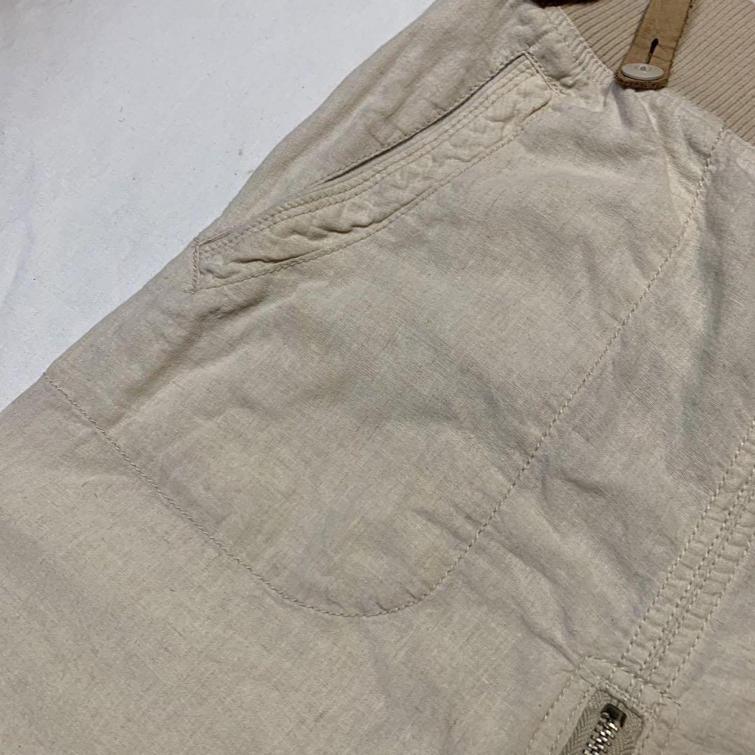 スカート goa linen zip gimmick design long skirt