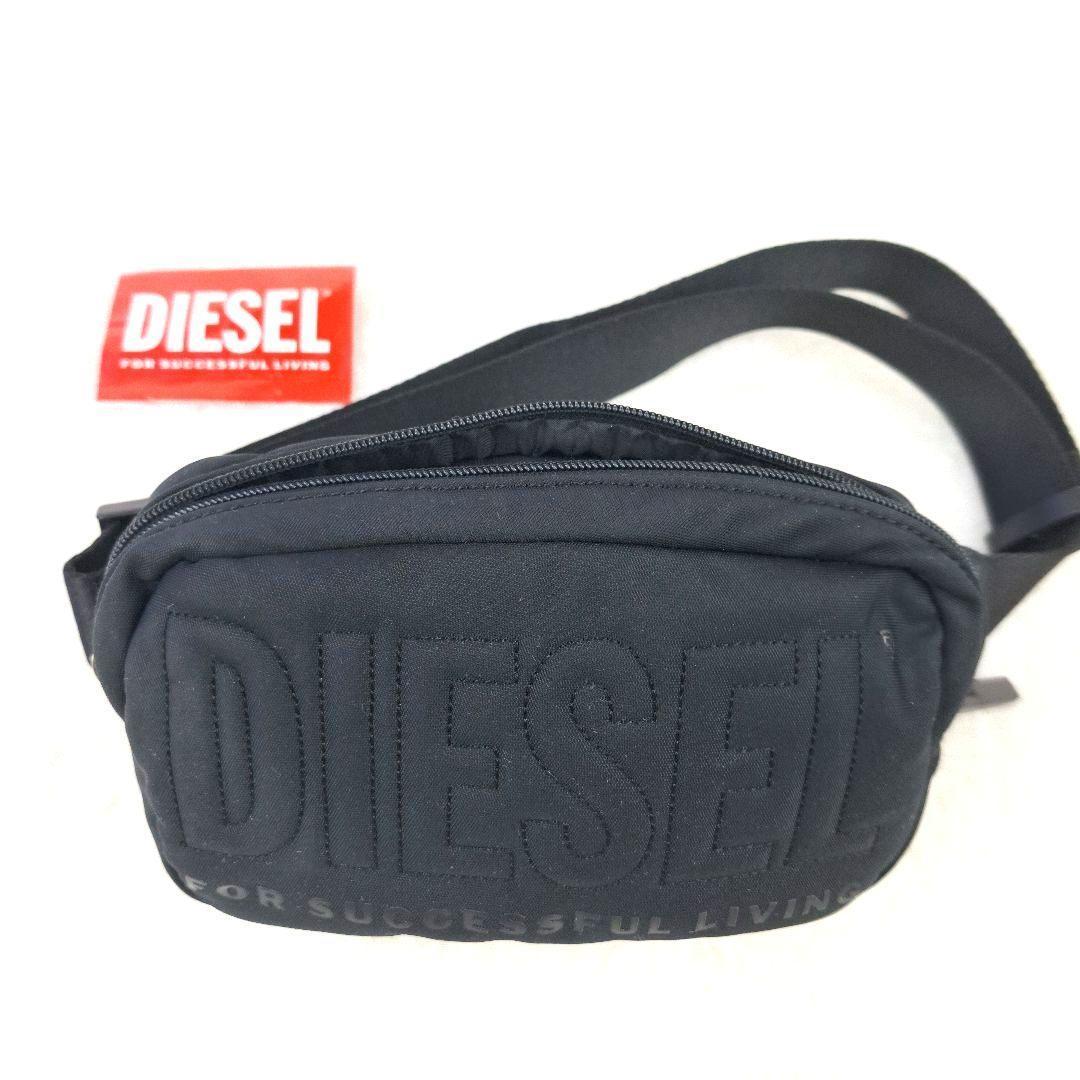 DIESEL ディーゼル ブラック ボディバッグ ショルダーバッグ ビッグロゴ