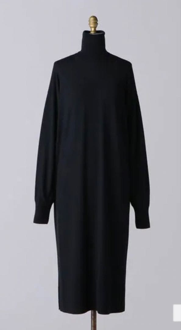 BLAMINK ブラミンク 18Gニットワンピース ネイビー 38M BLAMINK