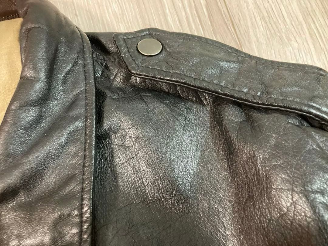 80s 90s本革レザージャケットA-2 ビンテージ黒フライトジャケット短丈 80s 90s本革レザージャケットA-2 ビンテージ黒フライトジャケット短丈