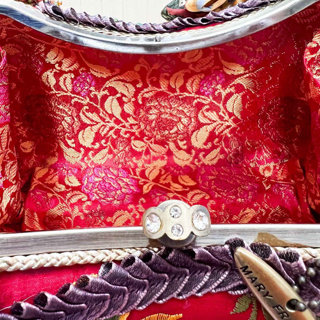 MARY FRANCES ビーズ刺繍 ショルダー パーティー クラッチバッグ