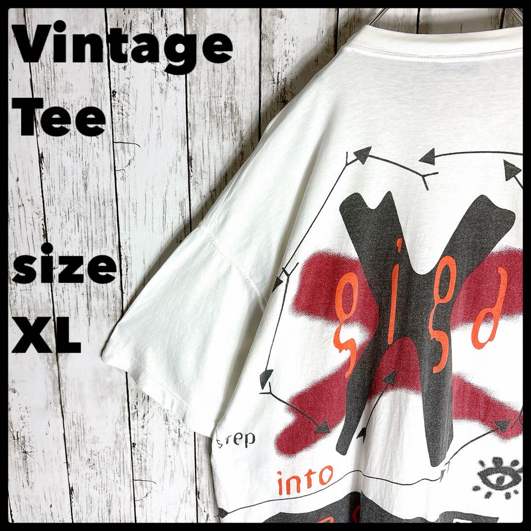 90s ヴィンテージtシャツ 両面プリント XL 古着 ビッグシルエット