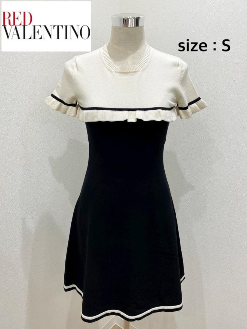 未使用に近い】RED VALENTINO*バイカラーワンピース・サイズS