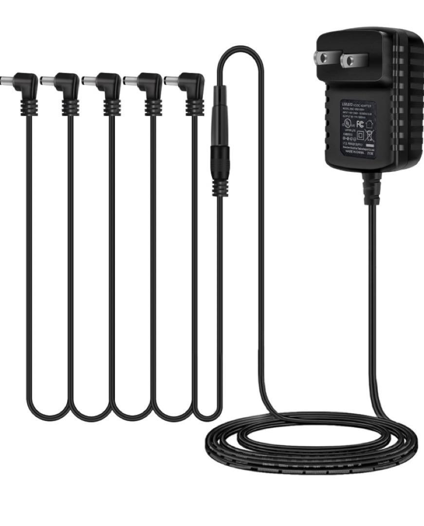 エフェクター電源 5チャンネル 9V DC 1A パワーサプライ