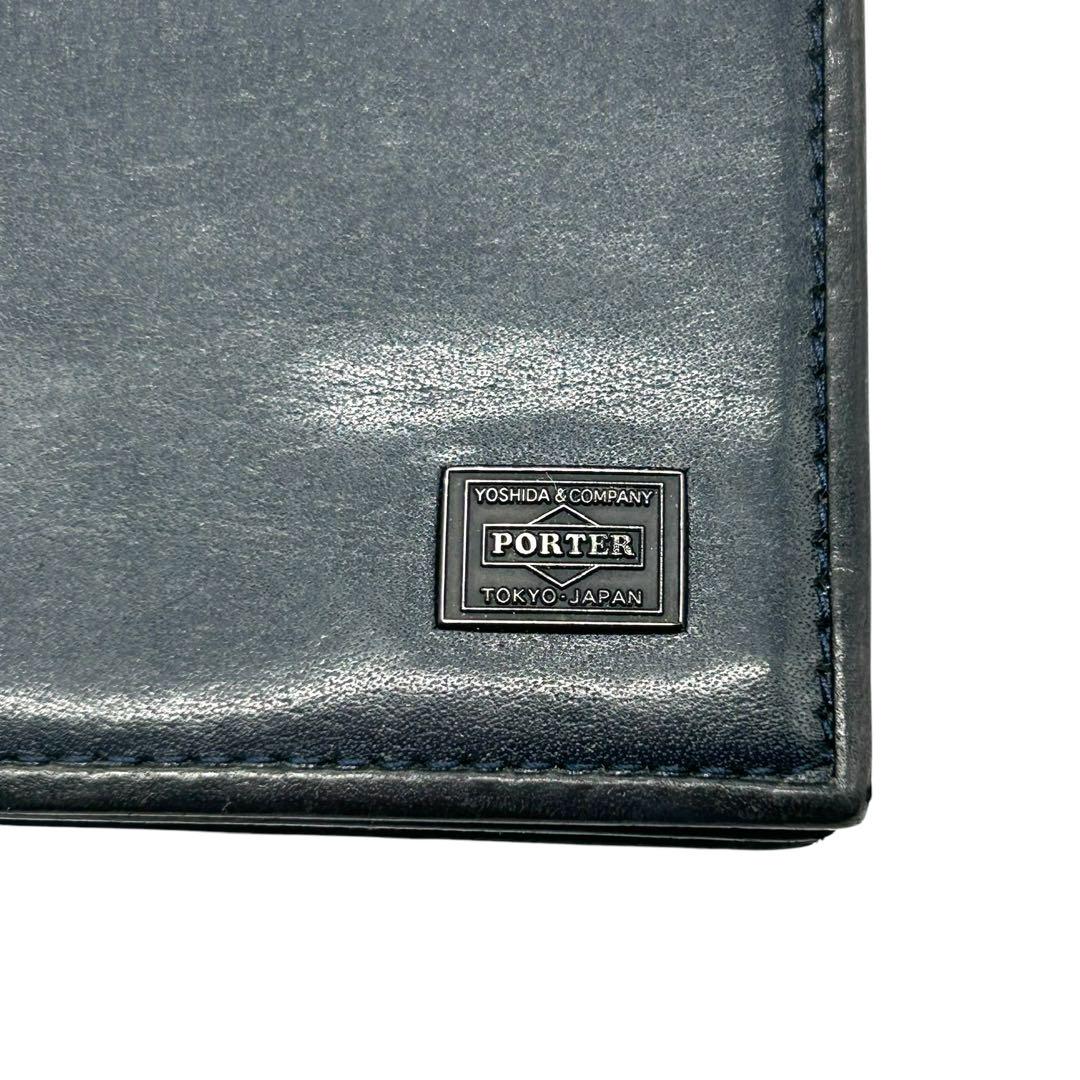 良品 1644 PORTER カレント 名刺入れ カードケース レザー ブラック