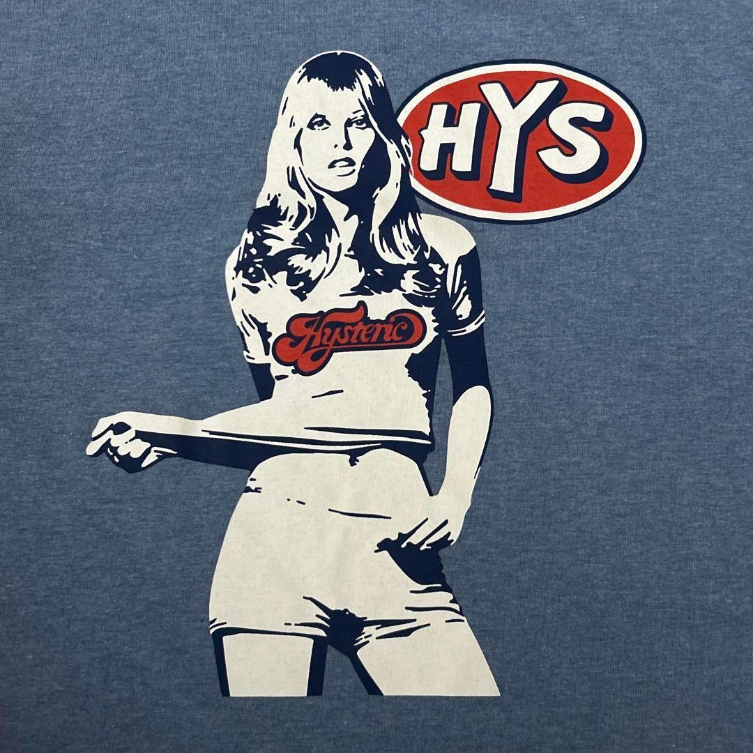 3202M【美品】ヒステリックグラマー☆ヒスガール ビッグロゴ リンガーＴシャツ