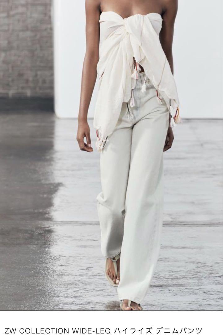 ZARA ZW COLLECTION WIDE-LEG ハイライズ デニムパンツ ZARA】ZW COLLECTION WIDE-LEG ハイライズ デニムパンツ ボトムス