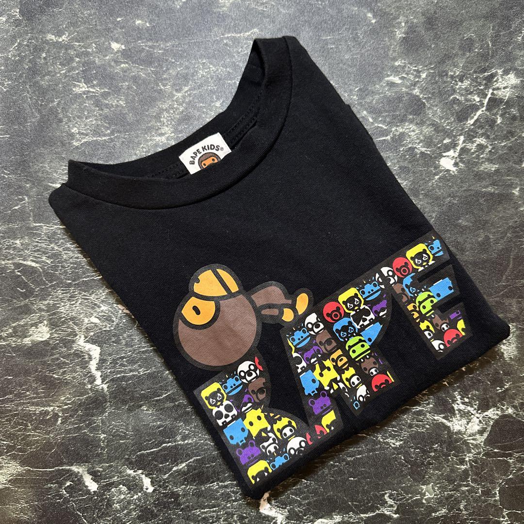 【美品】アベイシングエイプ 黒 Tシャツ 110