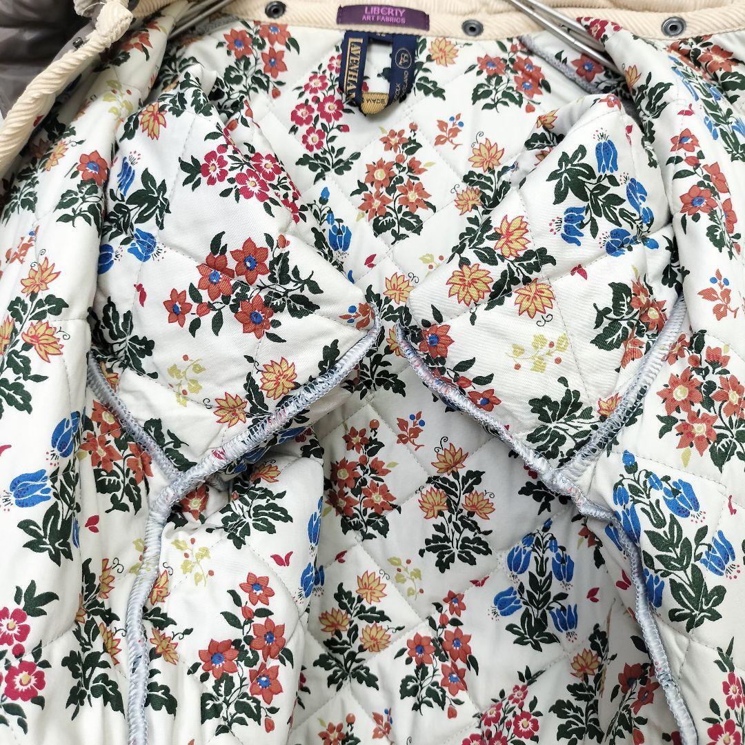 ラベンハム リバティ ロング 2way スナップボタン キルティング ベージュ ラベンハム リバティ ロング 2way スナップボタン キルティング ベージュ