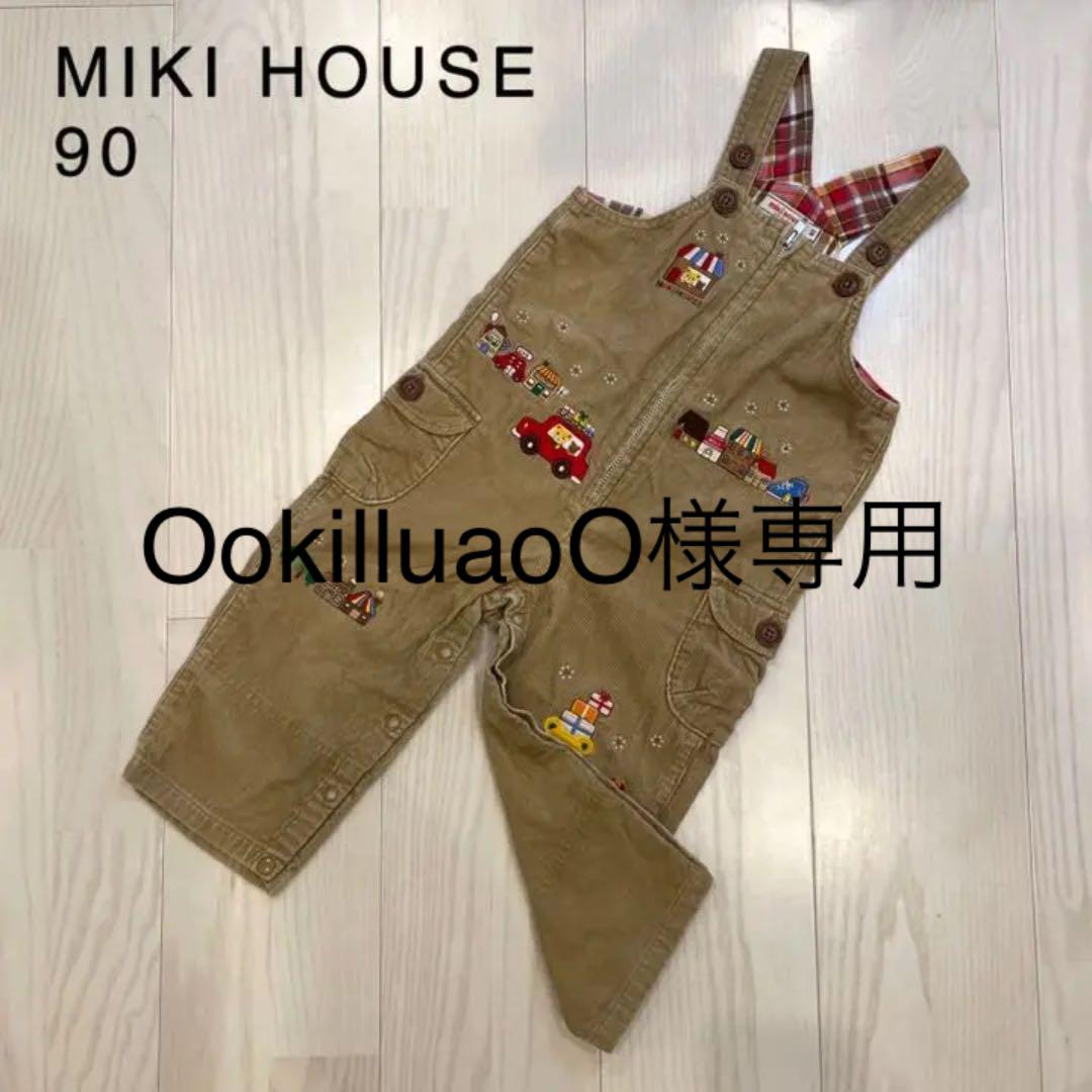 ミキハウス 90 コーデュロイ オーバーオール プッチーくん