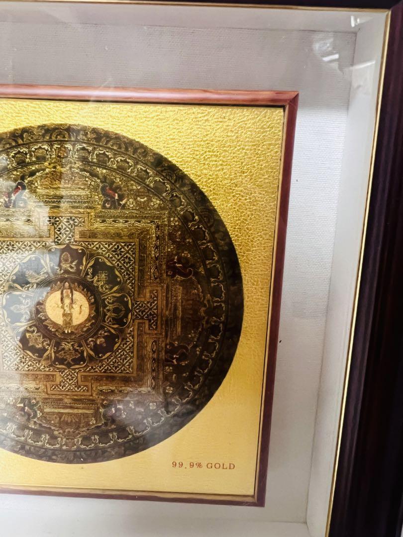 最高級・金彩　曼荼羅　マンダラ　肉筆　開運　99.9%GOLD ヒーリング　強運