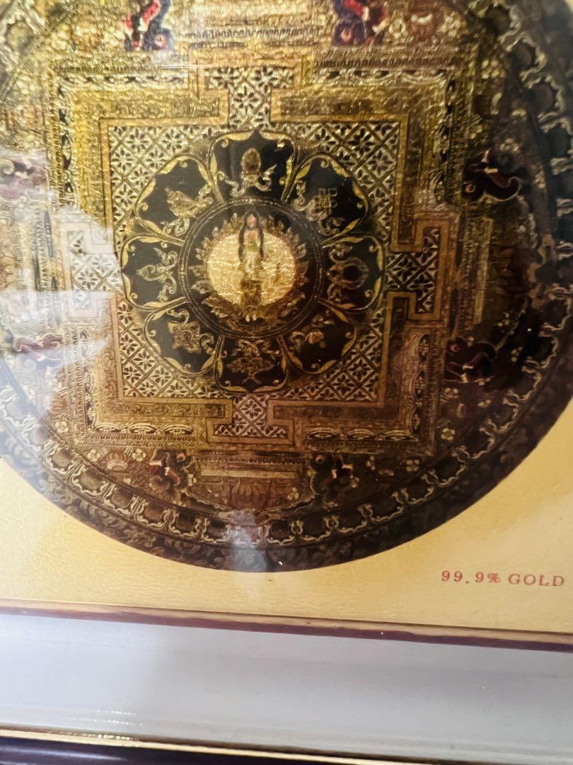 最高級・金彩　曼荼羅　マンダラ　肉筆　開運　99.9%GOLD ヒーリング　強運